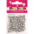 6mm Silver Colour Flat Round Alphabet Beads